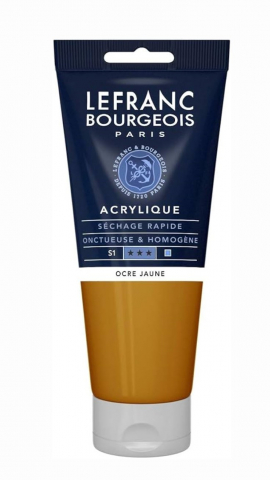 CULORI ACRILICE FINE LEFRANC BOURGEOIS 80 ML - CULORI ACRILICE FINE LEFRANC BOURGEOIS YELLOW OCHE - 80 ML