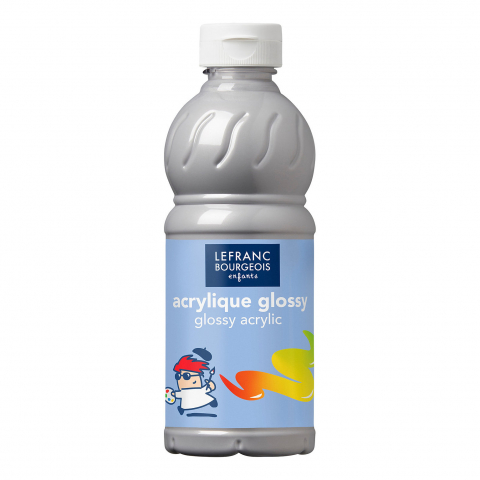 CULORI ACRILICE LUCIOASE LEFRANC BOURGEOIS 500 ML - CULORI ACRILICE LUCIOASE  500 ML - SILVER