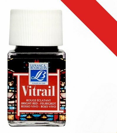 PICTURA - CULORI VITRALIU LEFRANC BOURGEOIS - BRIGHT RED 50 ML