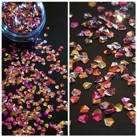 GLITTER HOLOGRAPHIC 3D - GLITTER HOLOGRAPHIC 3D DIAMANT ROZ - 4 GR