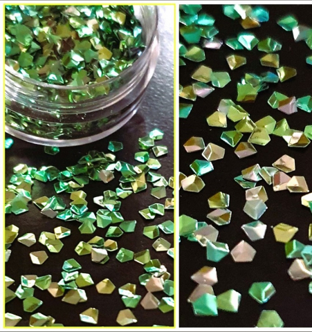 GLITTER HOLOGRAPHIC 3D - GLITTER HOLOGRAPHIC 3D DIAMANT VERDE - 4 GR