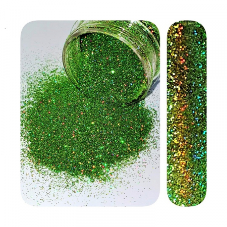 HOLOGRAPHIC SENSATION - GLITTER HOLOGRAPHIC - LIME GREEN 50 GR