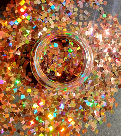 - PATRAT - GLITTER HOLOGRAPHIC PATRAT - AURIU 10 GR
