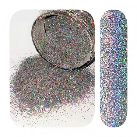 HOLOGRAPHIC SENSATION - GLITTER HOLOGRAPHIC - SILVER ( 1/128 ) 50 GR