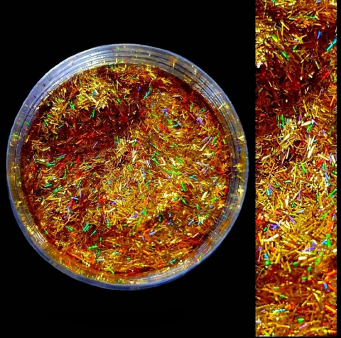 GLITTER HOLOGRAPHIC STRIPS - GLITTER HOLOGRAPHIC STRIPS GOLD - 3 GR