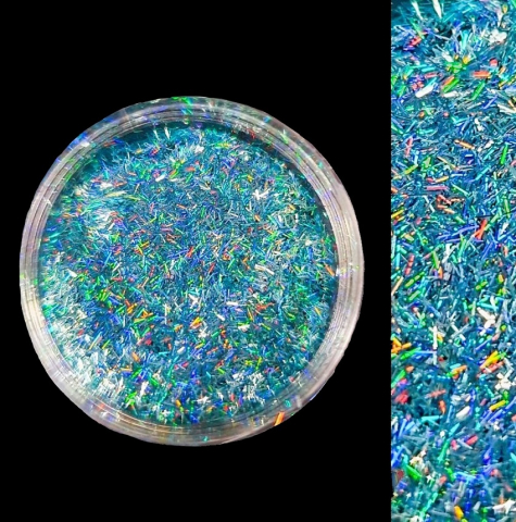 GLITTER HOLOGRAPHIC STRIPS - GLITTER HOLOGRAPHIC STRIPS - GREEN - 3 GR