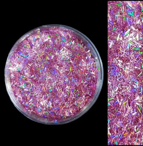 GLITTER HOLOGRAPHIC STRIPS - GLITTER HOLOGRAPHIC STRIPS ROSE - 3 GR