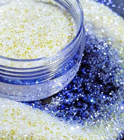 GLITTER IRIDISCENT - GLITTER IRIDISCENT - ALBASTRU - GALBEN  - 5 GR