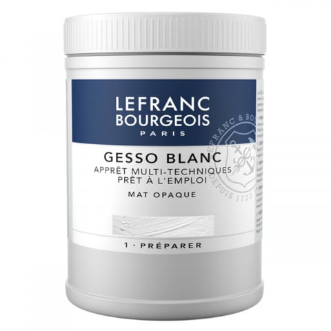 GRUND ACRILIC ALB GESSO - 500 ML - LEFRANC & BOURGEOIS