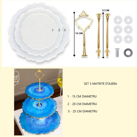 MATRITE SILICON - MATRITA SILICON SET 3 MATRITE ETAJERA ROTUNDA