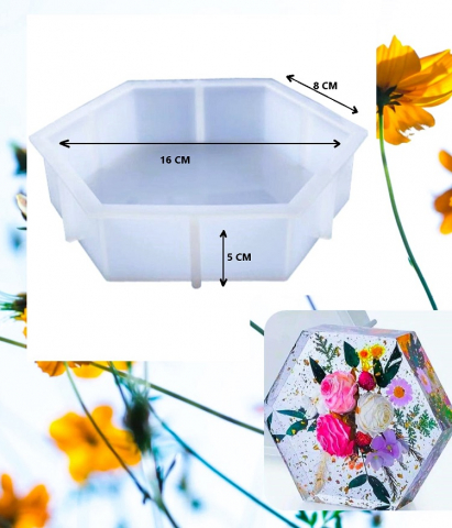 ACCESORII PENTRU RASINA EPOXIDICA - MATRITA SILICON FORMA HEXAGON