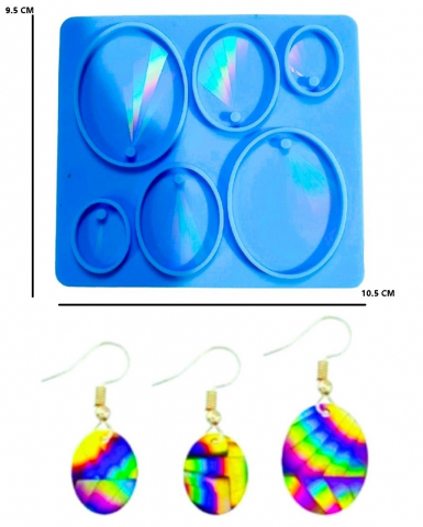 ACCESORII PENTRU RASINA EPOXIDICA - MATRITA SILICON HOLOGRAFIC FORME OVALE