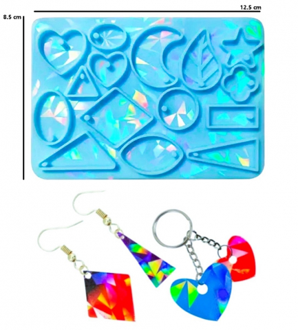 ACCESORII PENTRU RASINA EPOXIDICA - MATRITA SILICON HOLOGRAFIC LASER PANDANTIV MULTIFORME