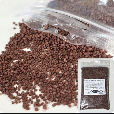 NISIP CUART COLORAT - NISIP DE CUART COLORAT GRANULAT CACAO 150 GR