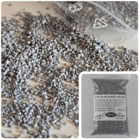 ACCESORII PENTRU RASINA EPOXIDICA - NISIP CUARTOS GRANULAT GRI 150 GR