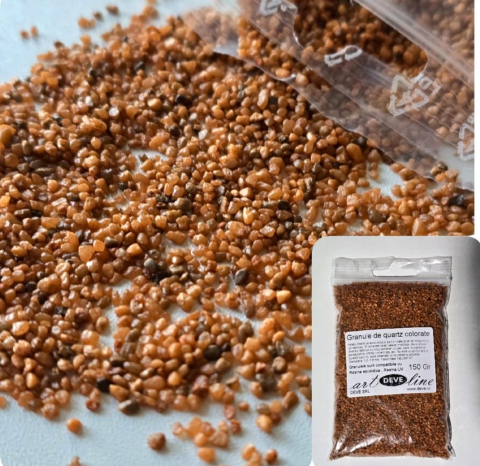 NISIP CUART COLORAT - NISIP CUARTOS GRANULAT ORANGE 150 GR