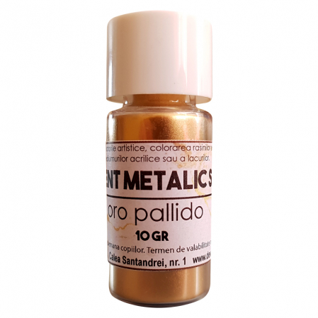 PIGMENTI METALICI PULBERE - PIGMENT METALIC - ORO PALLIDO 10 GR
