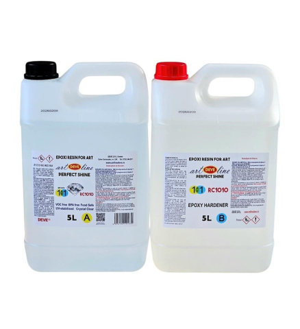 RASINA EPOXIDICA TRANSPARENTA - RASINA EPOXIDICA TRANSPARENTA RC 1010 PERFECT SHINE 1:1 5 L + 5 L