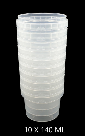 ACCESORII PENTRU RASINA EPOXIDICA - RECIPIENT PLASTIC PENTRU AMESTECAT RASINA - 10x140 ML