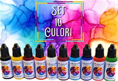 ALCOHOL INK - SET 10 CULORI ALCOHOL INK