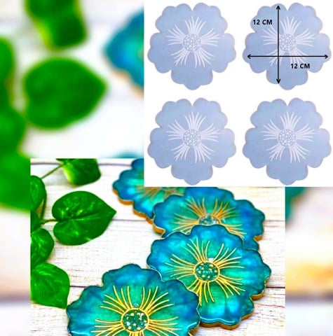 SET 4 SUPORT PAHAR FLORI DE CIRES