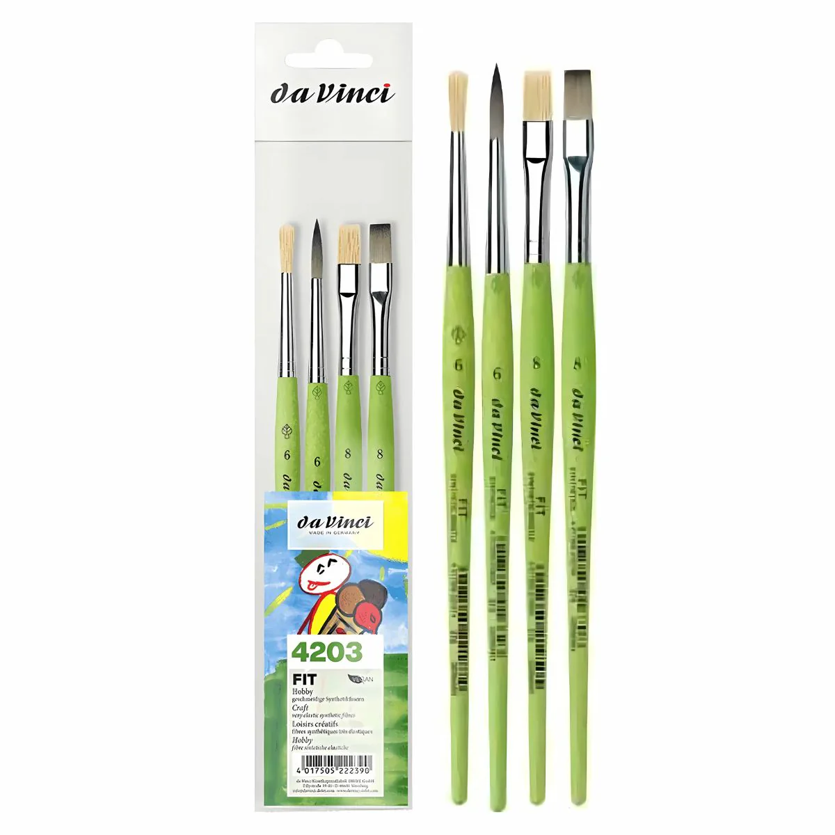 SETURI PENSULE DA VINCI - SET 5 PENSULE PAR SINTETIC FIT BRUSH 4203 - DA VINCI