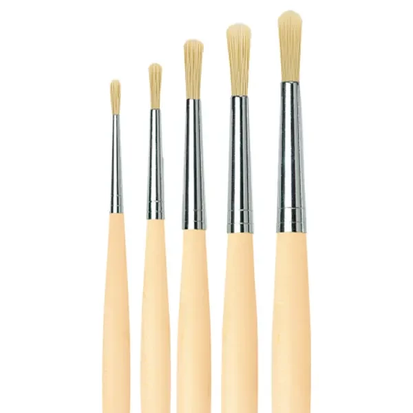 SET 5 PENSULE ROTUND PAR SINTETIC BRISTLE BRUSH 5295 - DA VINCI [1]