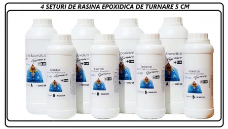 RASINA EPOXIDICA TRANSPARENTA - SET PROMO 4 X 1.4 KG RASINA EPOXIDICA TURNARE STRAT GROS