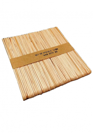 ACCESORII PENTRU RASINA EPOXIDICA - SPATULE LEMN PT AMESTECAT - SET 50 BUC 114 MM