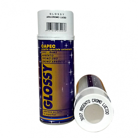 CULORI LUCIOASE - VOPSEA SPRAY ACRILIC  LUCIOS  - CROM ARGINTIU 400 ML