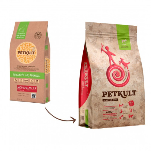 Petkult medium adult caine miel si orez 12kg [2]