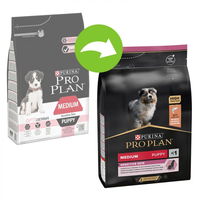 Pro Plan Medium Puppy Optiderma Somon 12kg Purina 12367295 [2]