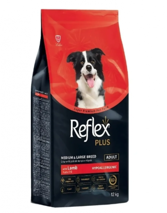 REFLEX Plus Medium & Large, Miel și Orez, hrană uscată câini, 12kg [1]