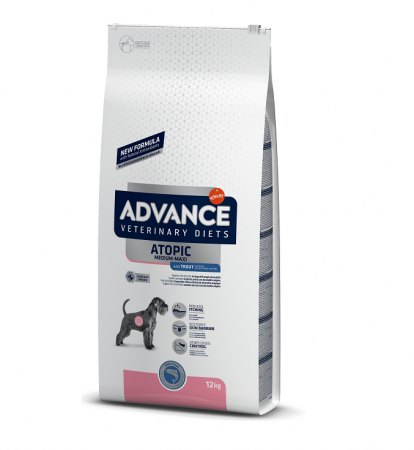 Diete veterinare caini - Advance Caine Atopic Cu Pastrav Dieta 12 kg