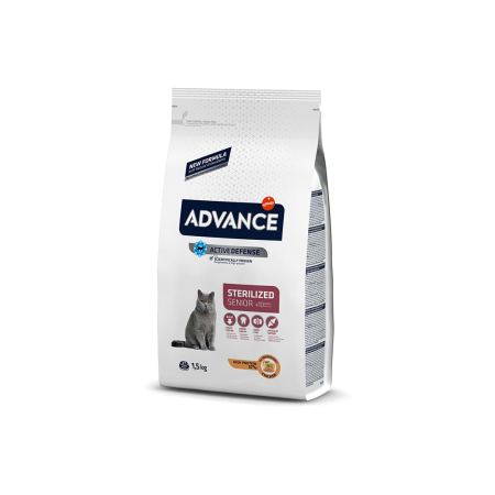 Diete veterinare pisici - Hrană uscată pisici senior sterilizate cu pui Advance 1.5 kg