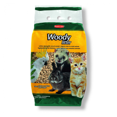 Nisip igienic, litiere pisici - Asternut Igienic Pentru Animale 10l Woody Padovan