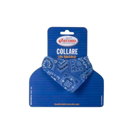 Fashion caini - Bandana Nylon Collar Bleu 1.9x35-50cm Record