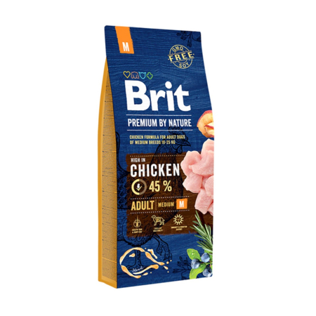 Hrana uscata caini - Brit Premium By Nature Adult M Cu Pui 15 Kg