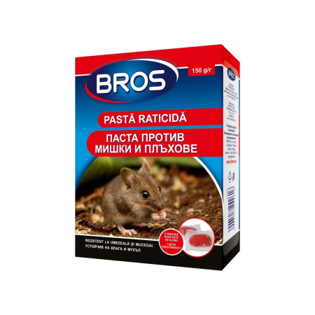Combatere Daunatori - Bros Pasta Raticida Pentru Soareci Si Sobolani 150gr