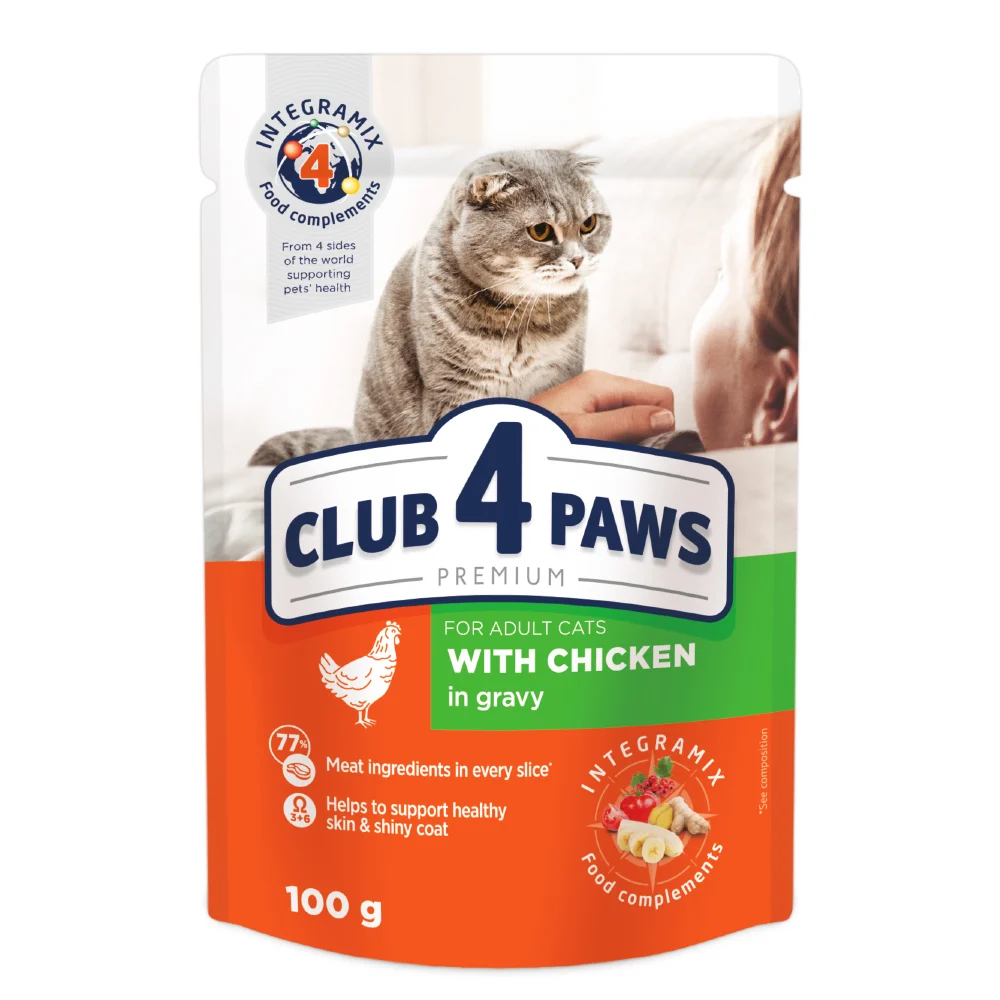 Hrana umeda pisici - Club 4 Plic Pisica Cu Pui In Sos 100gr
