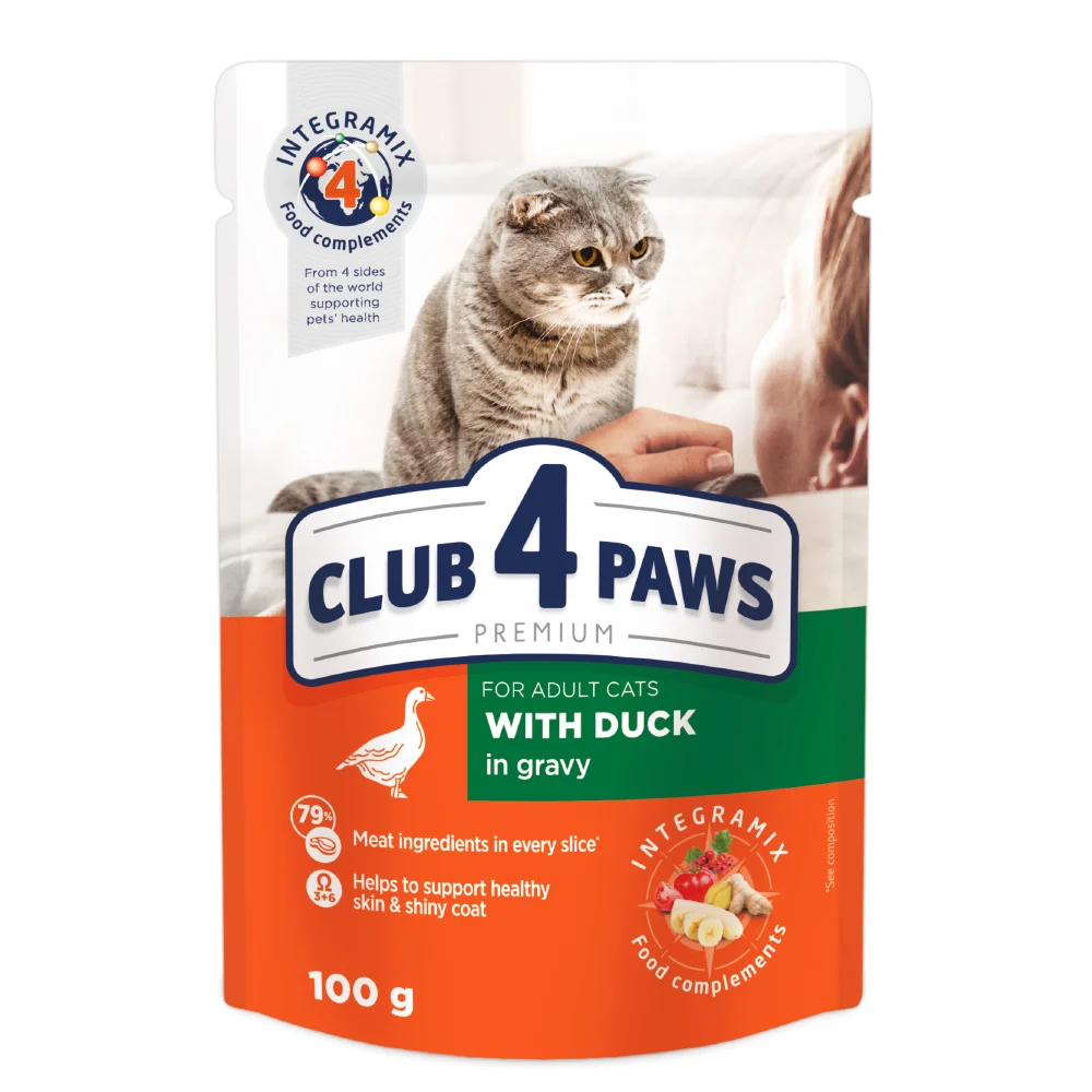 Hrana umeda pisici - Club 4 Plic Pisica Cu Rata In Sos 100gr