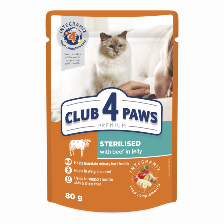 Hrana umeda pisici - Club 4 Plic Pisica Sterilizat Cu Vita 80gr