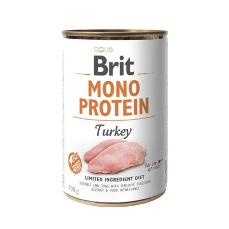 Caini - Conserva Caine Brit Mono Protein Curcan 400Gr