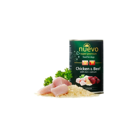 Hrana umeda caini - Conserva Nuevo Caini Junior Cu Vita Si Pui 800gr