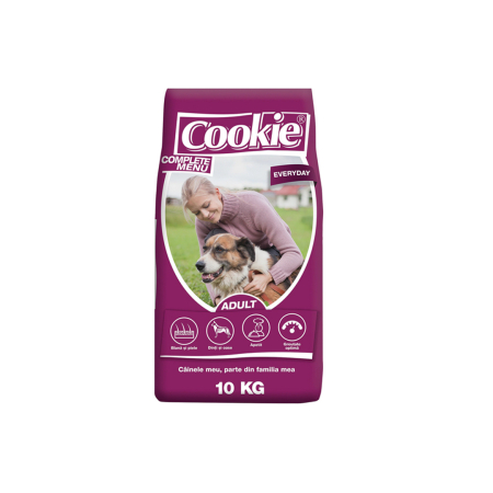 Hrana uscata caini - Hrană Uscată Cookie Complete Meniu Every Day 10kg pentru Câini – Alimentație Premium și Echilibrată