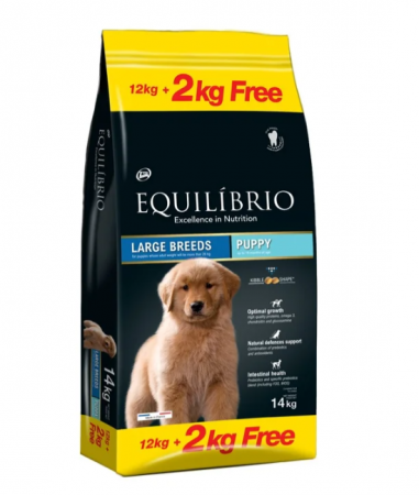 Hrana uscata caini - Equilibrio Caine Puppy Large Breed 12+2kg