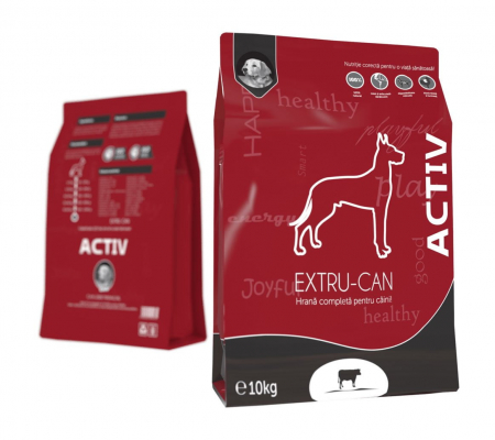 Caini - Hrană uscată câini activi cu vită Extru-Can Activ 10 kg