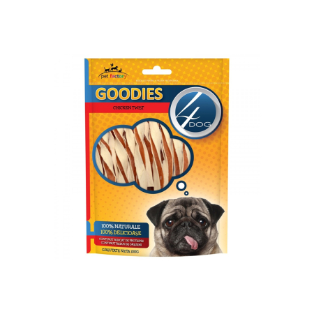Delicatese caini - Goodies Chicken Twist 100g 4Dog