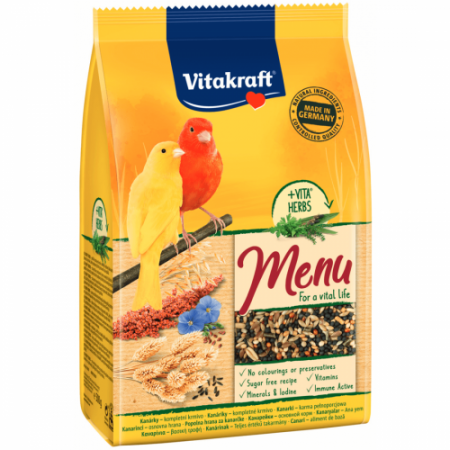 Meniuri pasari - Hrana pentru canari Vitakraft Premium Menu 500G