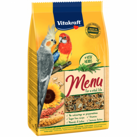 Meniuri pasari - Hrana pentru nimfe Vitakraft Premium Menu 1KG